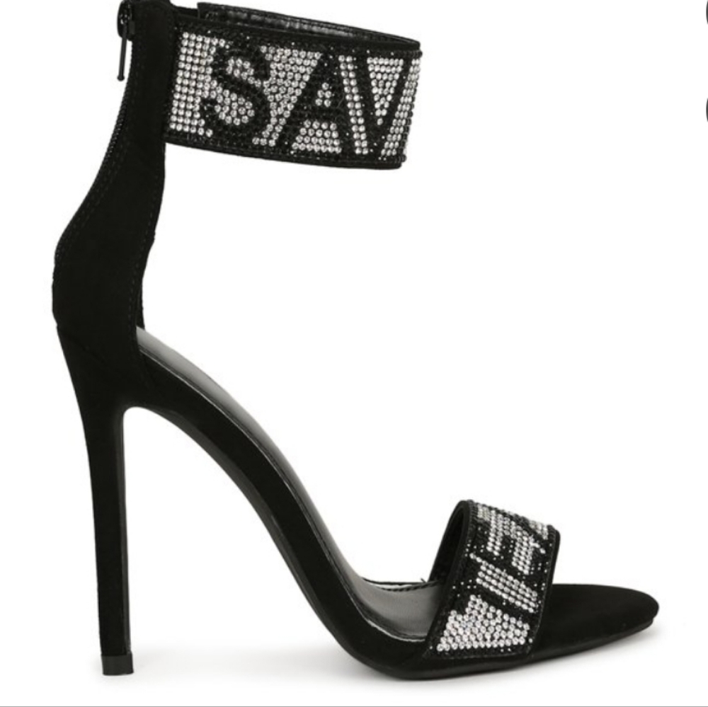 NWT RHINESTONE SAVAGE TEAM Stilettos Heels 👠 - Picture 3 of 6